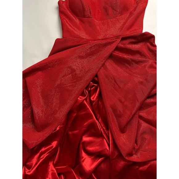 Cinderella Divine Size 10 Red Sparkle Glitter Evening Gown Christmas Gala Formal - Picture 16 of 16